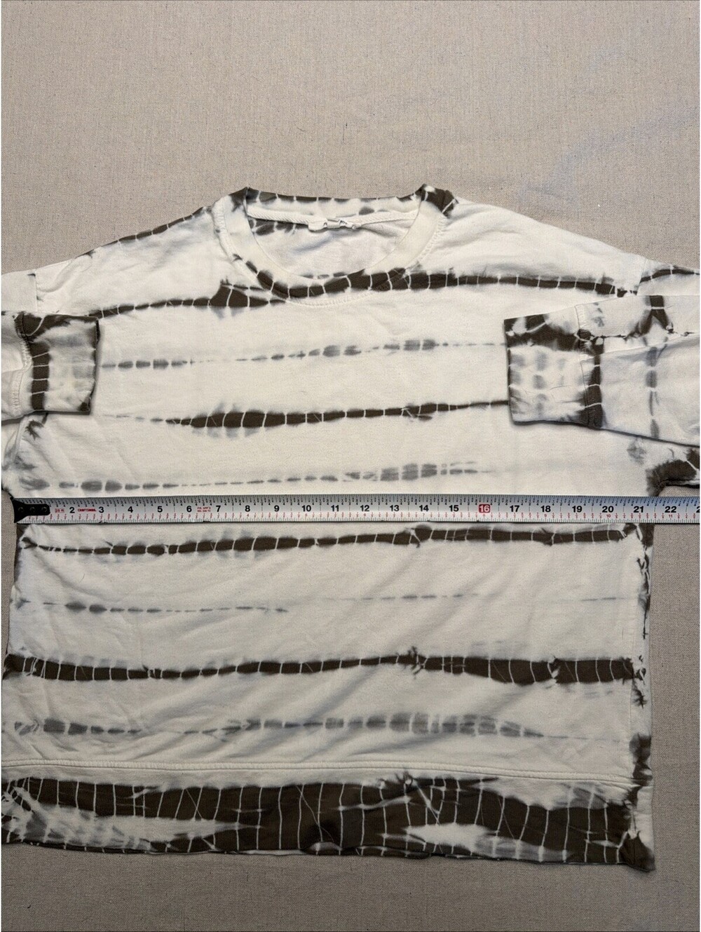 Splendid Collection Long Sleeve Top Size S White Greys-clean-SKU#19 - Picture 4 of 8